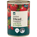 Woolworths Diced Italian Tomatoes Basil & Oregano 400g