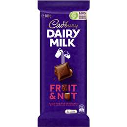 Cadbury Block Fruit & Nut 180g