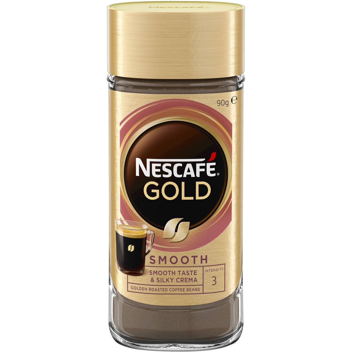 Nescafe Gold Smooth Soluble Instant Coffee 90g (Intensity 3)